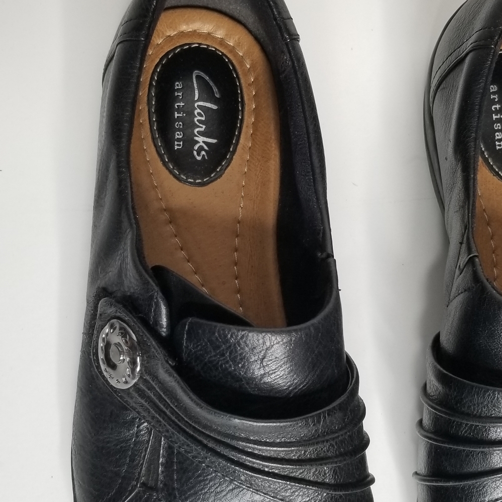 Clarks Artisan Black Ruched Strap Casual Driving - Picture 3 of 5
